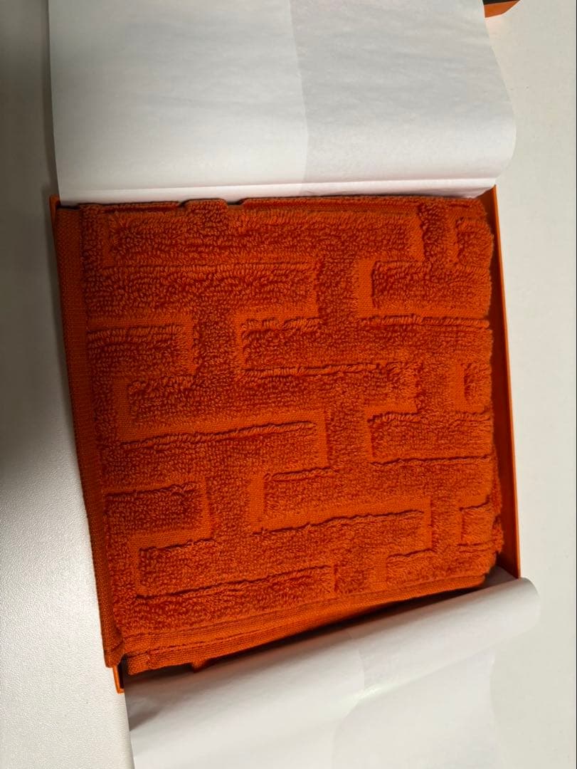 HERMES ハンドタオル ステアーズ オレンジ
