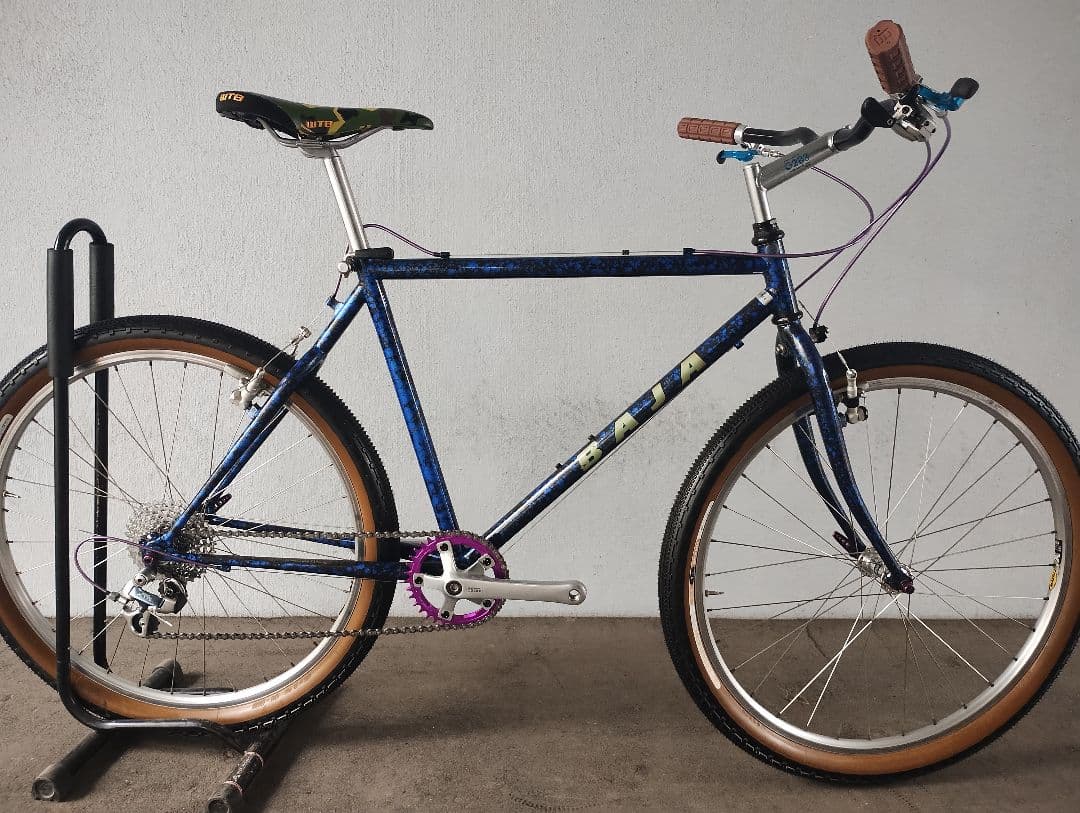 オールドMTBクロモリ１インチフレーム希少　それなりカスタム