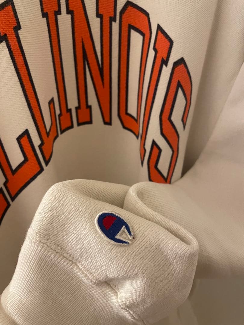 レア 白チャンピオンヴィンテージスエット染み込み一段　リバースウィーブ　XXL