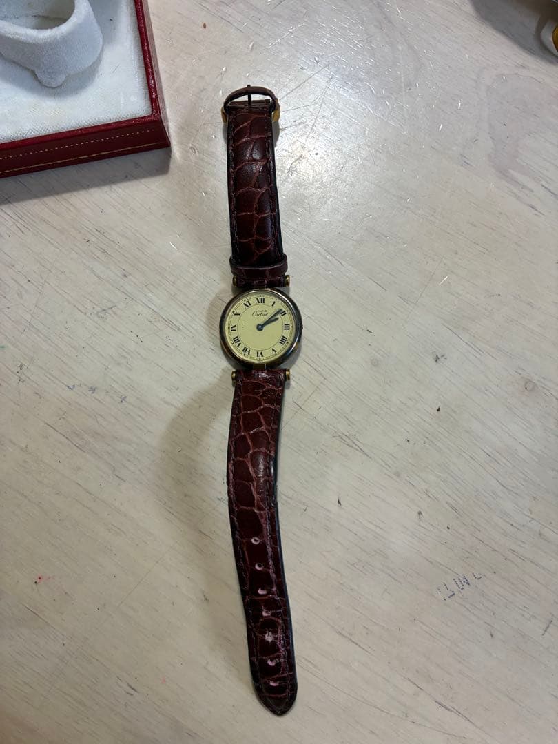 カルティエ マスト ヴァンドーム ヴェルメイユ 腕時計 ゴールド (ジャンク品）