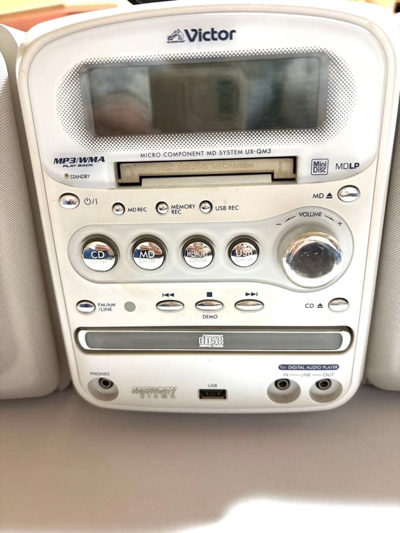 マイクロコンポ Victor CA-UXQM3-W スピーカーセット　中古