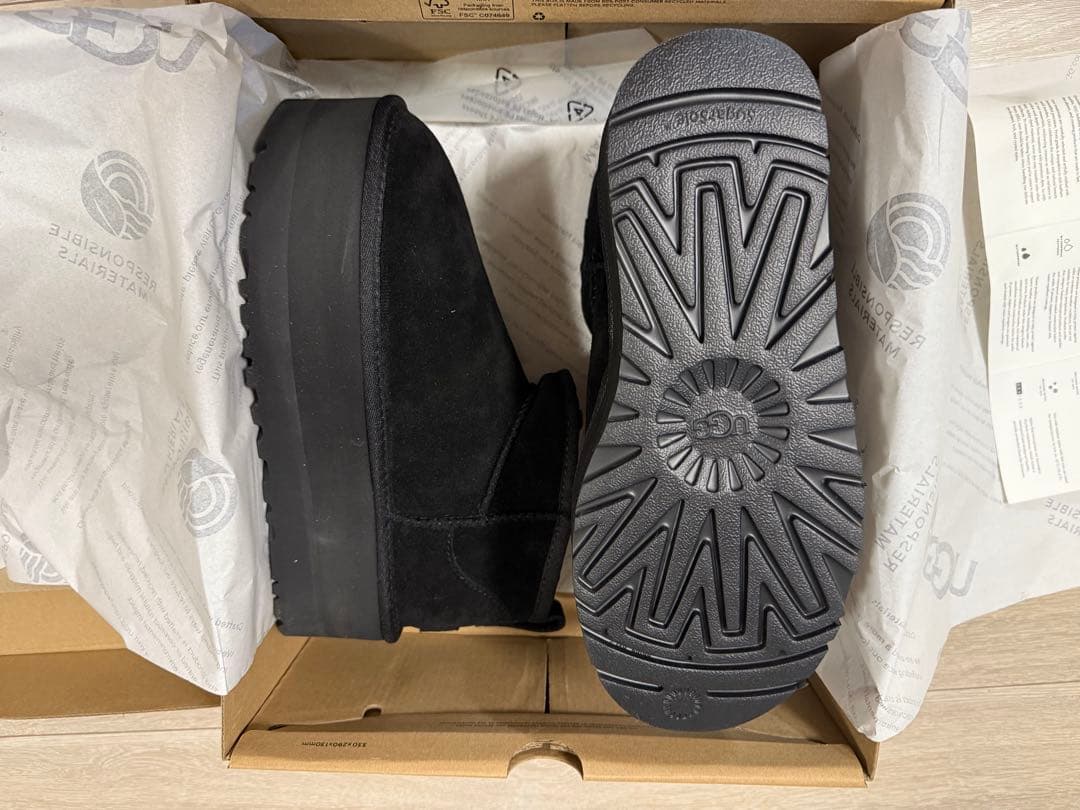 UGG ムートンブーツ　クラシック ウルトラ ミニ プラットフォーム