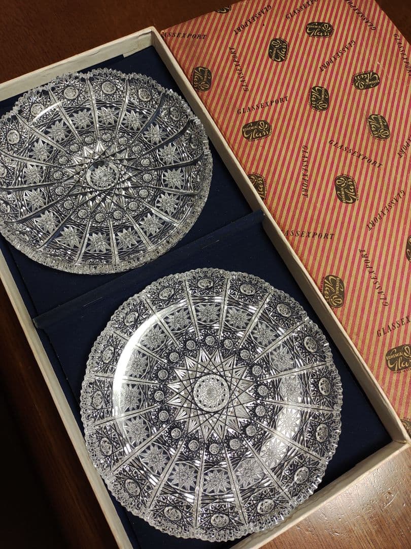 BOHEMIA GLASS ガラス皿 6枚セット
