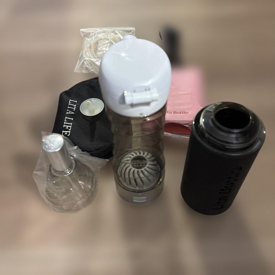 （ほぼ新品）Lita水素デュアルボトル　水素水ボトル　　　　　吸入キット付き