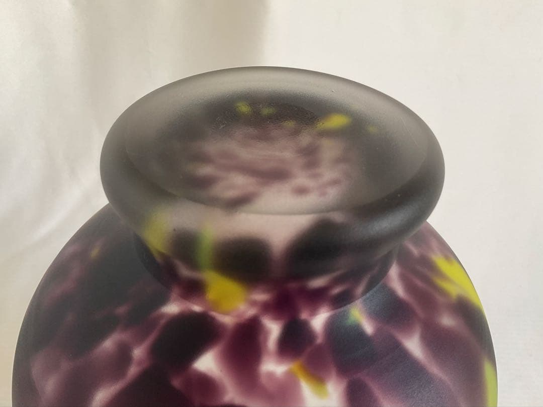 藤田喬平「美しいガラス花瓶」昭和30年代作品(供箱入り)