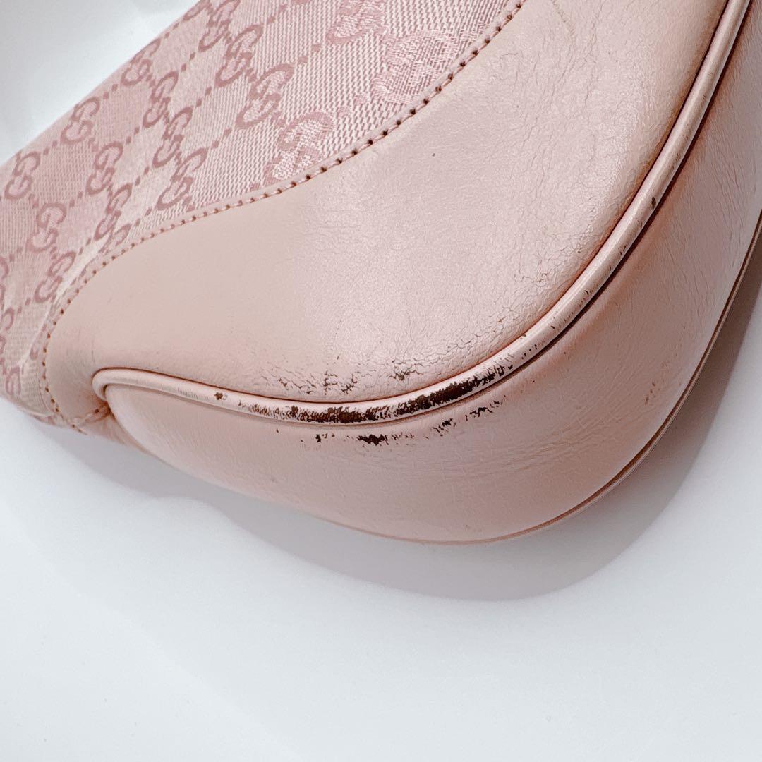 【希少】GUCCI ジャッキー GG セミショルダーバッグ ピンク 保存袋付き