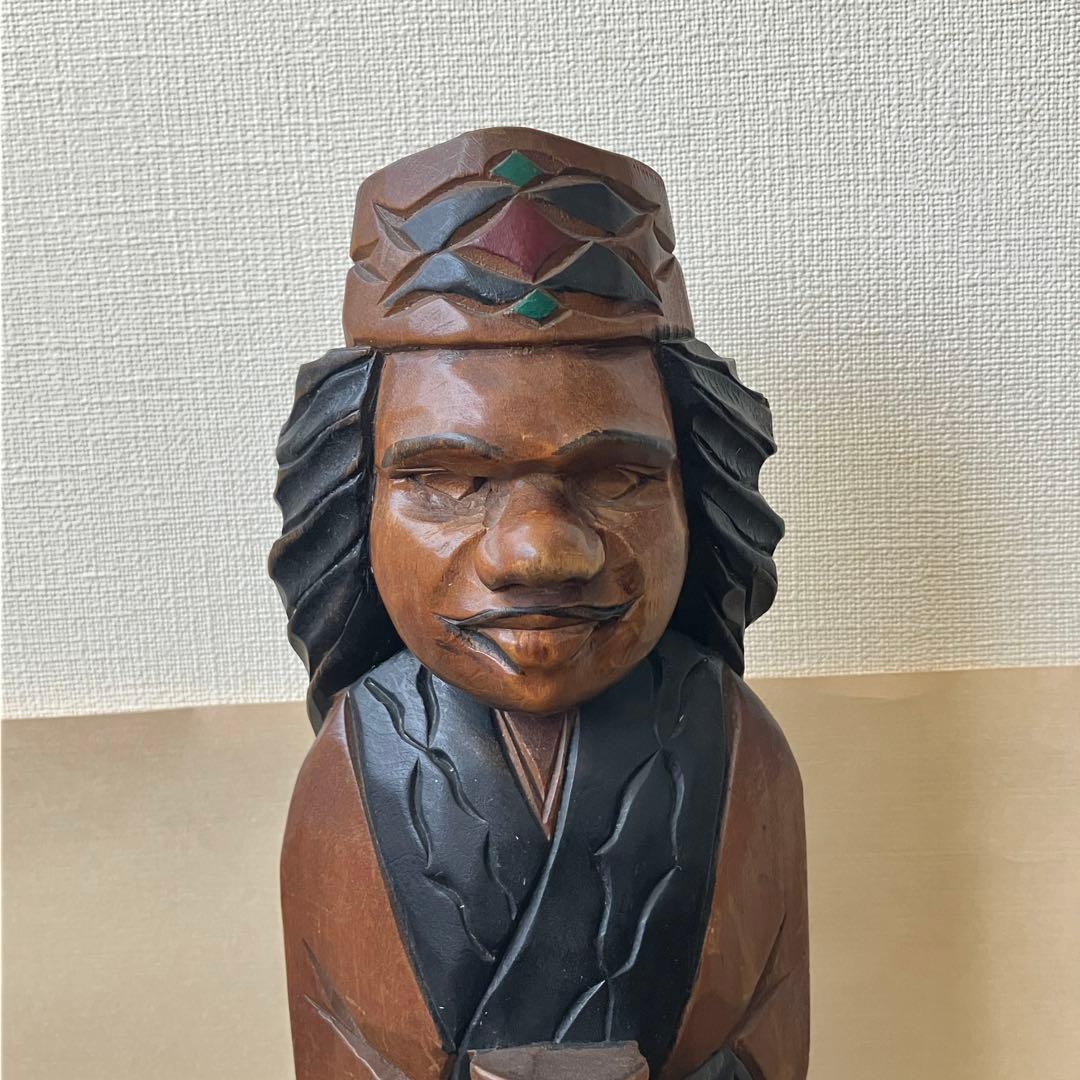 アイヌ　木彫り　高さ約45cm