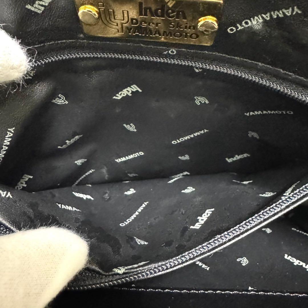 【専用】高級 印傳の山本 ラウンドファスナー ハンドバッグ 葡萄柄 和装 洋装