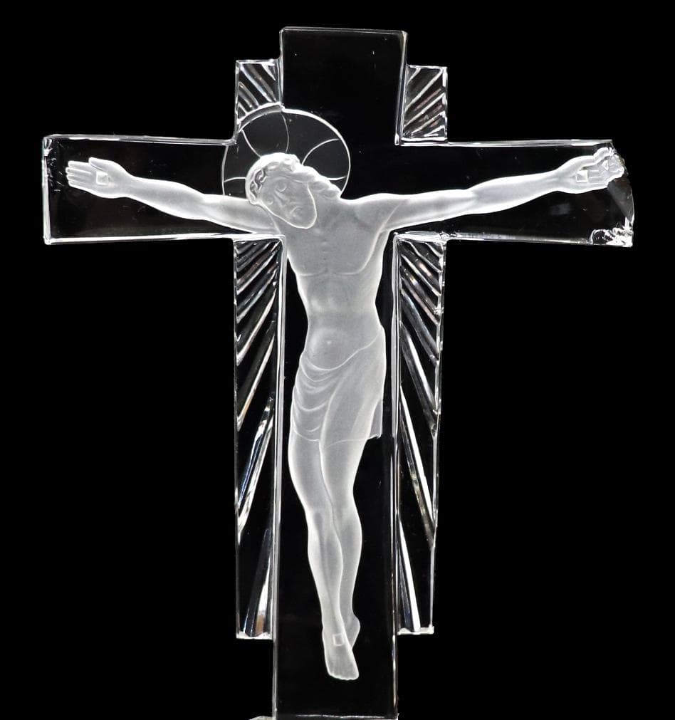 バカラ 激レア イエス・キリスト像 オブジェ 十字架 フィギュア 限定 廃盤