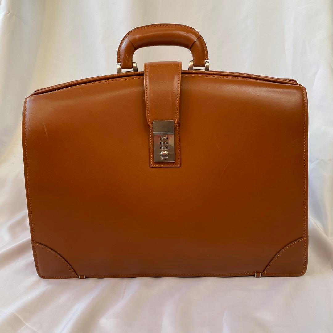 ダレスバッグ ダイヤルロック キャメル 日本製