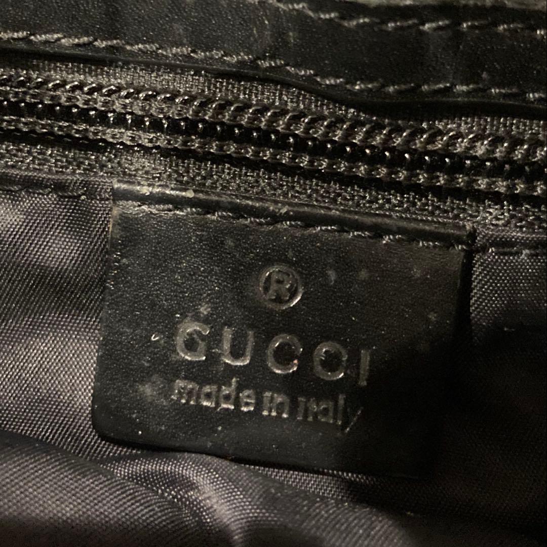 GUCCI ショルダーバッグ クロスボディ gg柄 キャンバス 黒