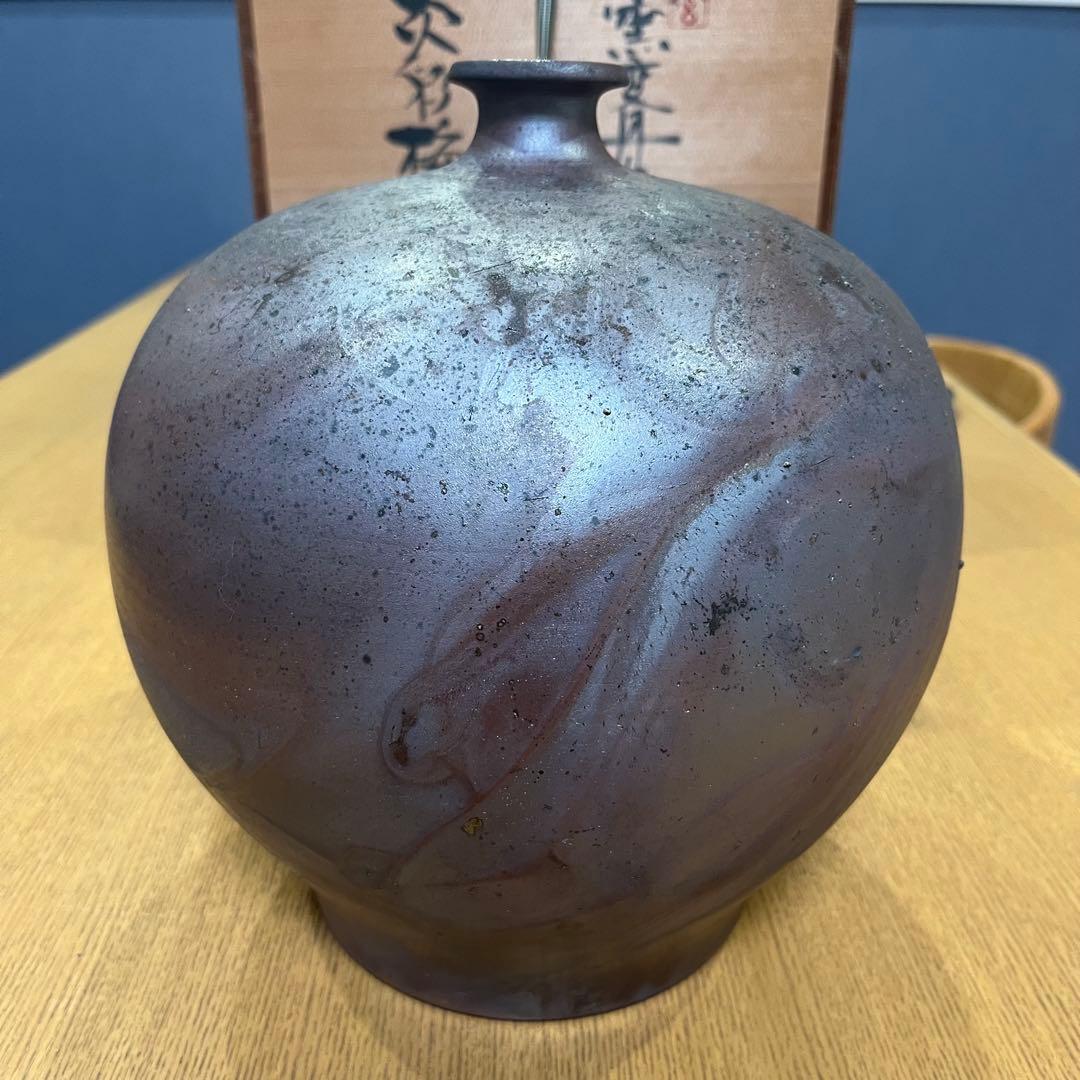 丹波窯変 佐藤玄 作 花瓶 花入 花器 陶芸家作品 茶室 インテリア