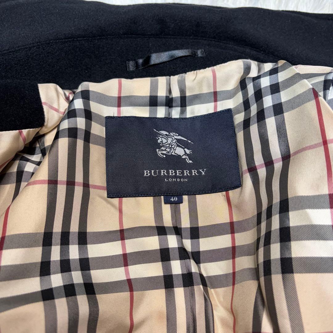 む*。様 極美品✨ BURBERRY ノバチェック ステンカラーコート アンゴラ