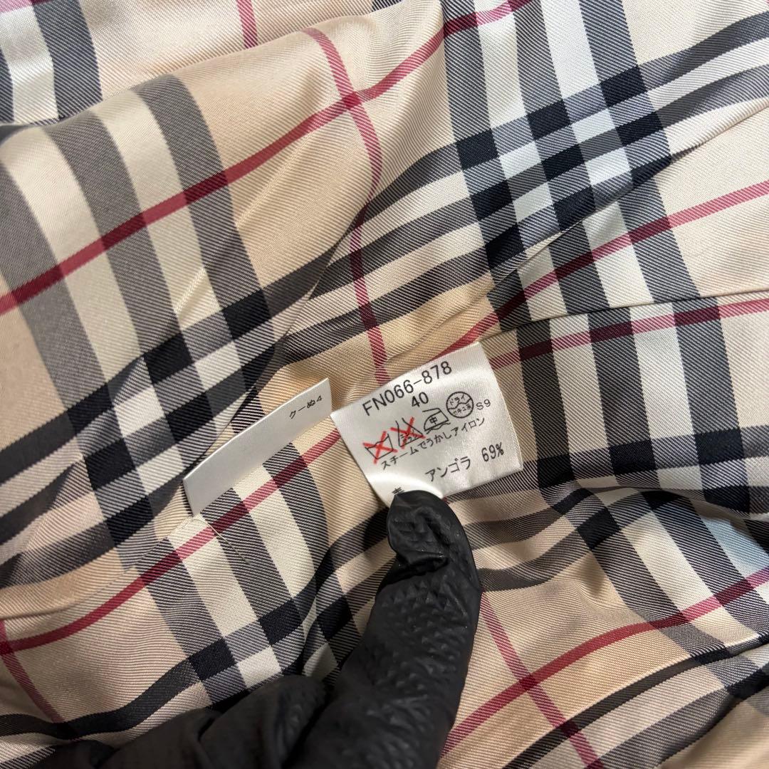 む*。様 極美品✨ BURBERRY ノバチェック ステンカラーコート アンゴラ