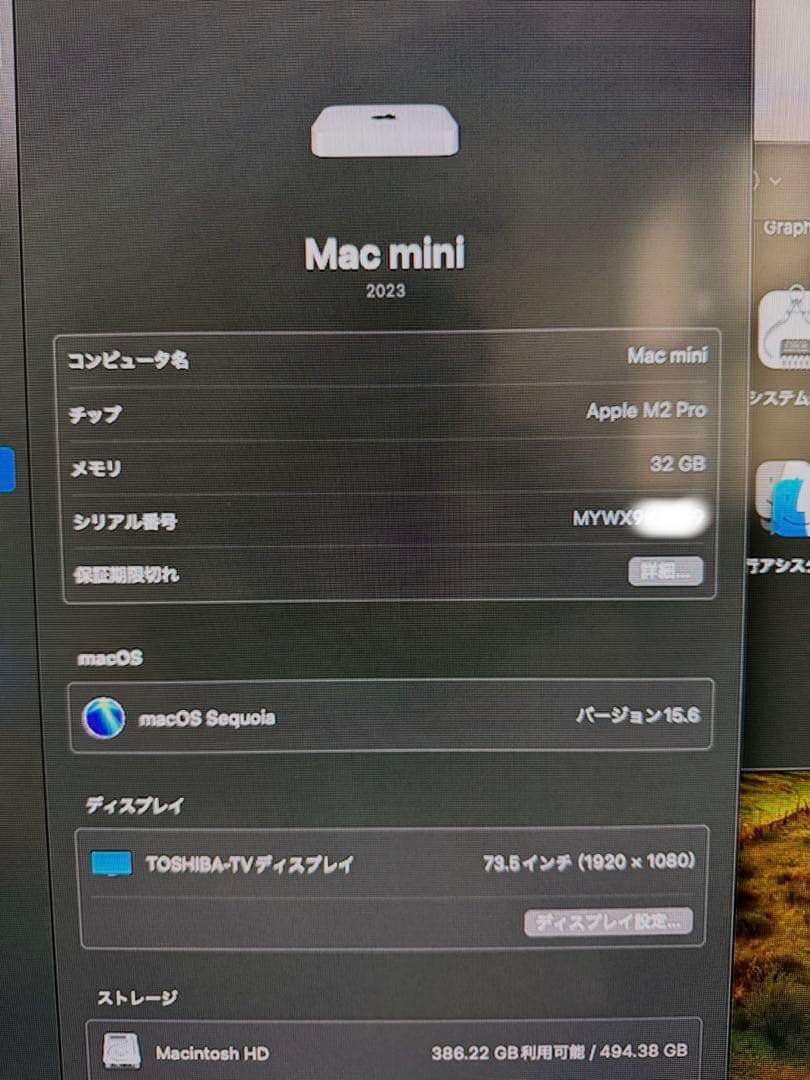 Macデスクトップ Apple Mac mini M2 pro 32GB 512GB
