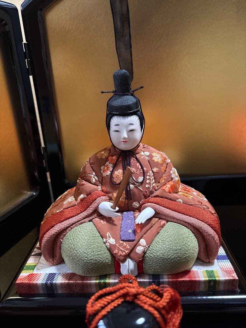 【美品】原孝洲 作 木目込み雛人形 親王飾り　伝統工芸｜内裏雛｜屏風・小物一式付