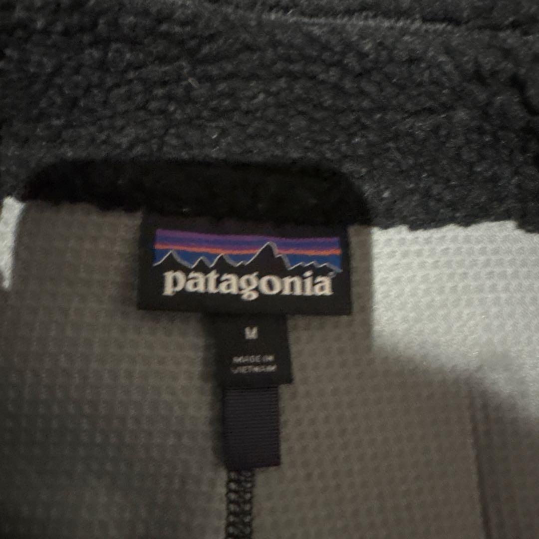 patagonia フリースベスト Mサイズ 黒 短丈