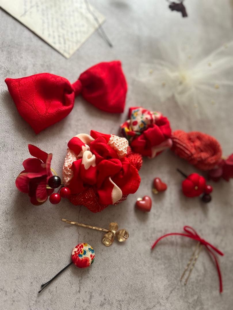 r*︎様 七五三　七五三髪飾り　ヘッドドレス　着物髪飾り　リメイク髪飾り　059