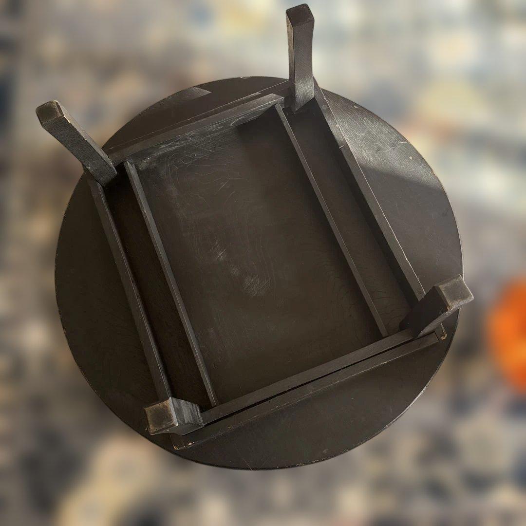 木製 ちゃぶ台　円形テーブル　直径70㎝高さ26㎝　アンティーク