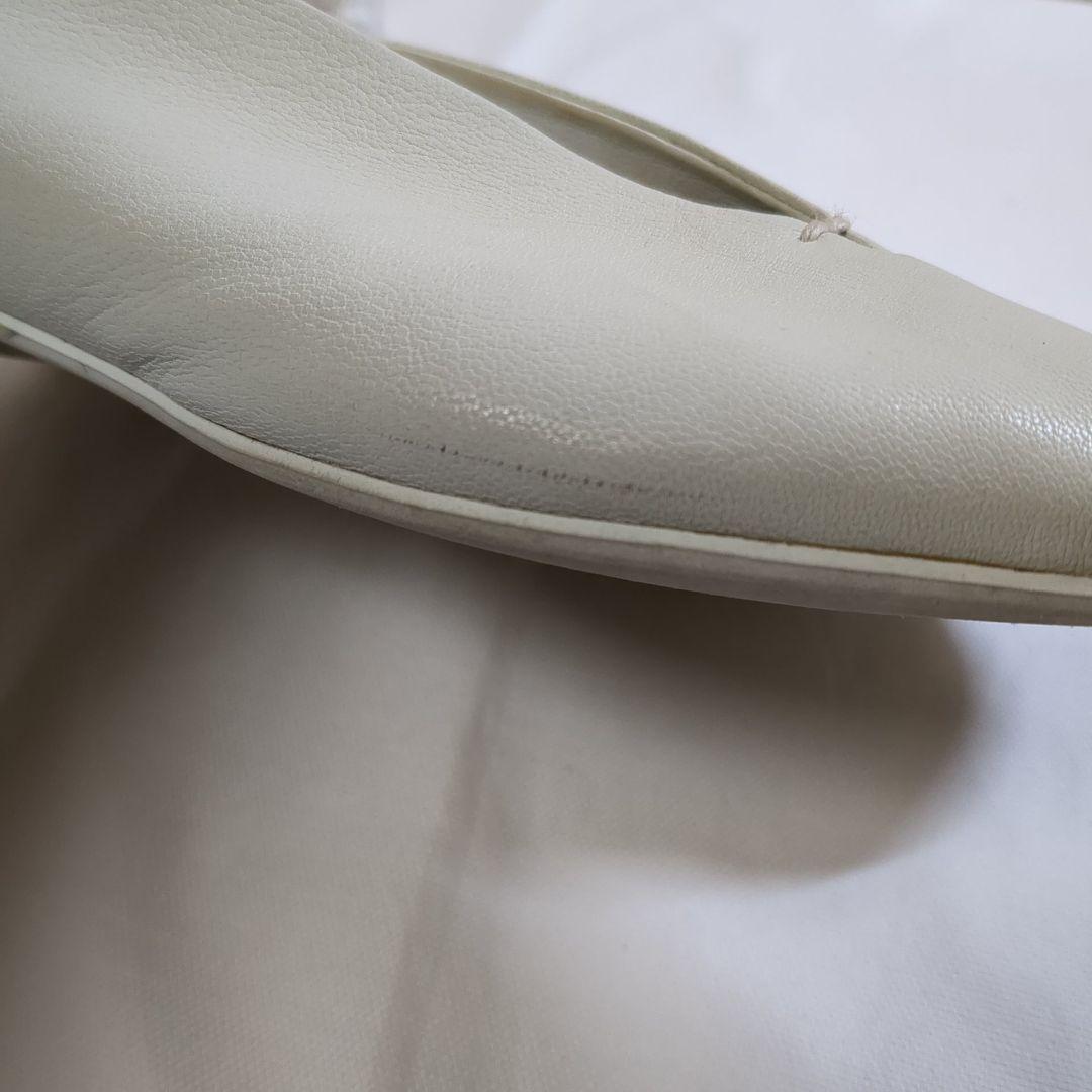 専用 ヴィエイユ VIEILLE ゴートレザーパンプス サンクCinq 38 白