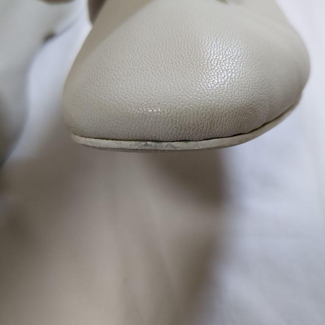 専用 ヴィエイユ VIEILLE ゴートレザーパンプス サンクCinq 38 白