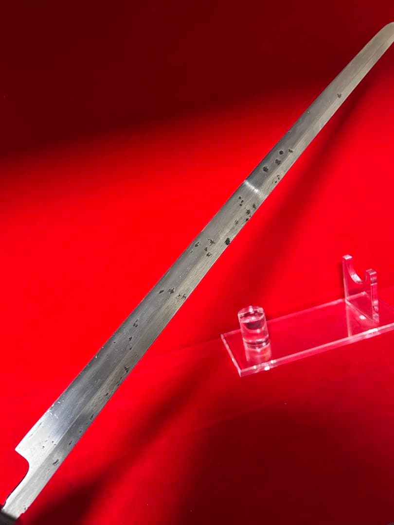 01560 包丁　マグロ包丁　玉鋼　手研ぐ　刃文有り　地肌有り　中古品