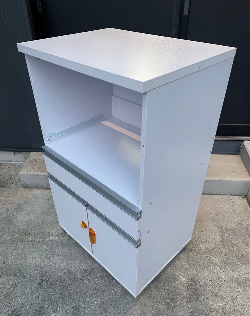 DORIS キッチンラック レンジ台 幅60 キャスター・コンセント付 組立式