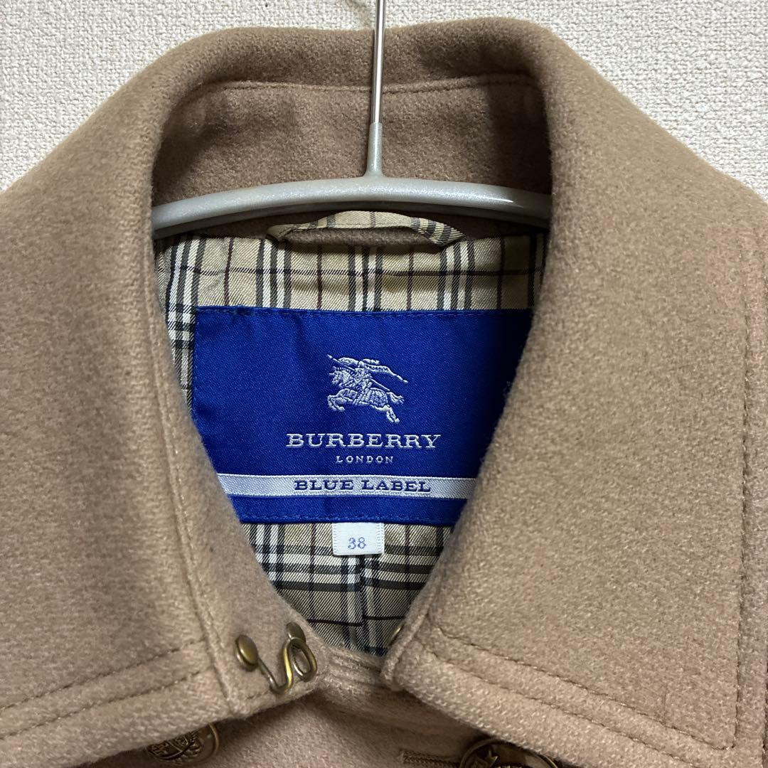 【美品✨金ボタン】バーバリーブルーレーベル　 Pコート ダブル ノバチェック38