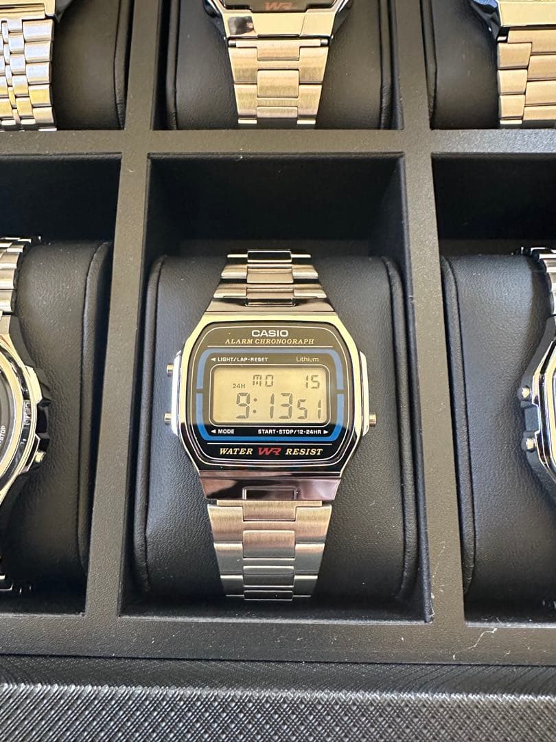 CASIO 鑑賞用メタルバンドチプカシ10本セット 時計ケース付き