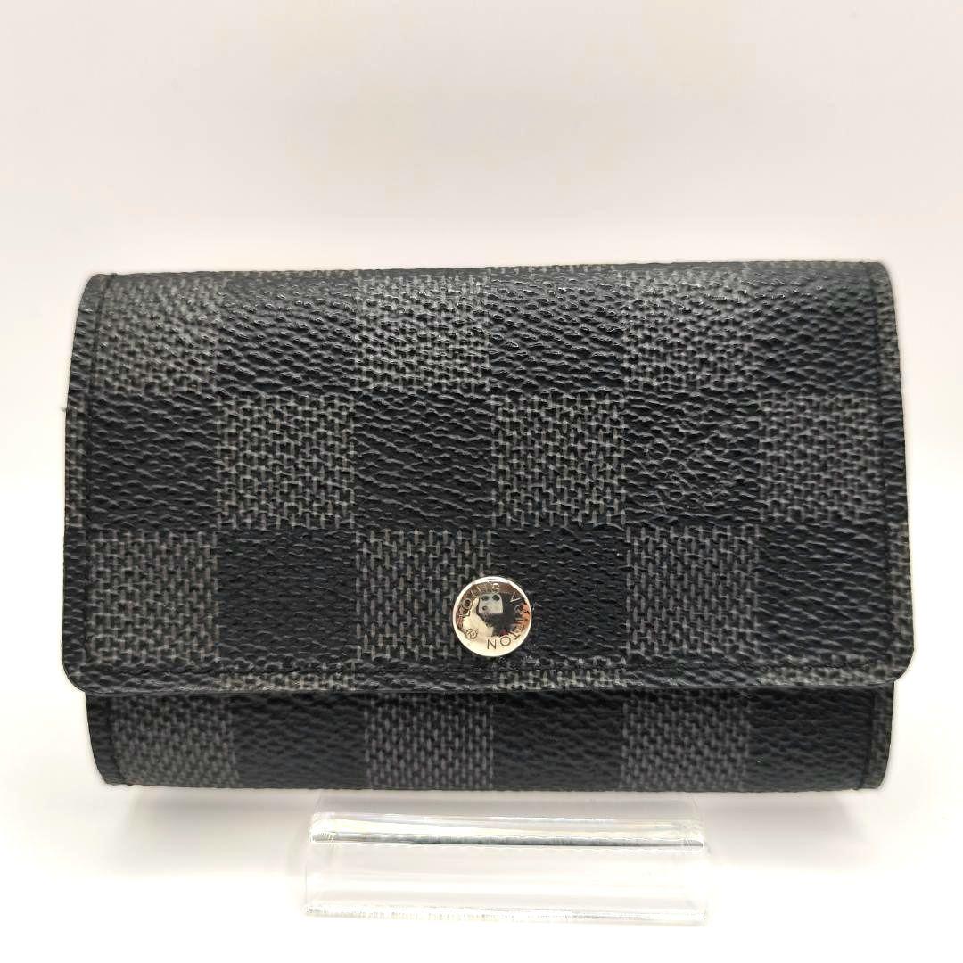 鑑定極美品 ルイヴィトン ダミエ・グラフィット ミュルティクレ6 6連キーケース