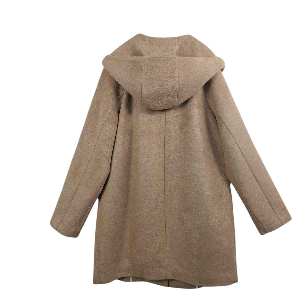 美品 ANAYI カシミアタッチ　バイカラーフードコート