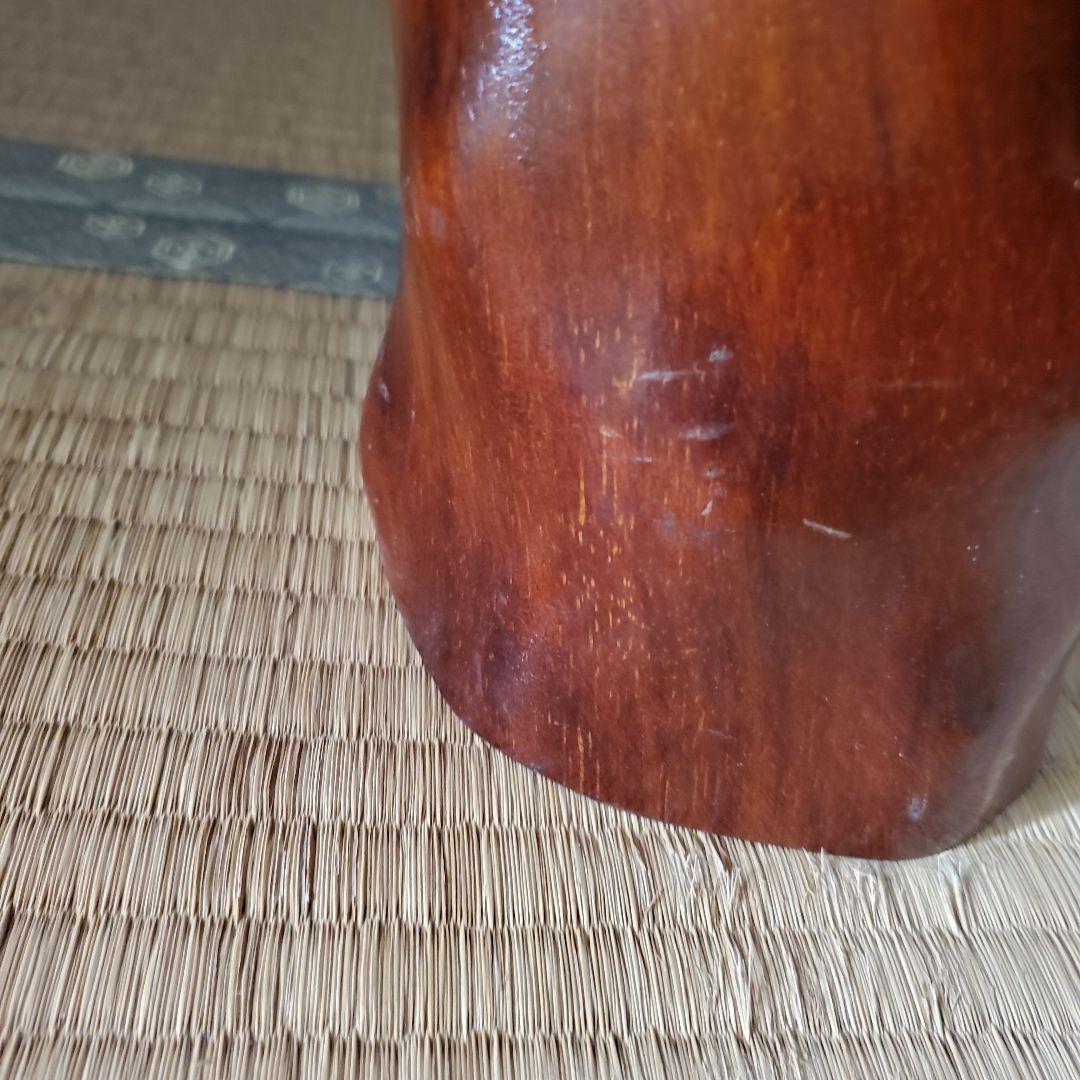 瘤付きかりんの一枚板座卓 茶色