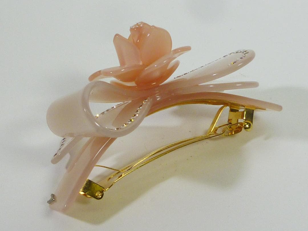 【ALEXANDRE DE PARIS】バレッタ　花　リボン