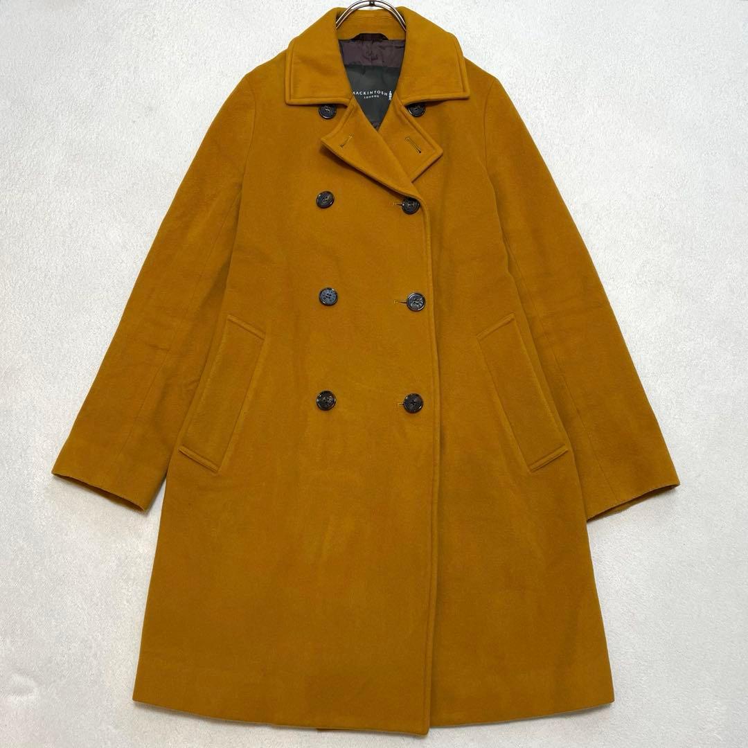 マッキントッシュロンドン Pコート ダブルブレスト 40 L カシミヤ 裏地ロゴ