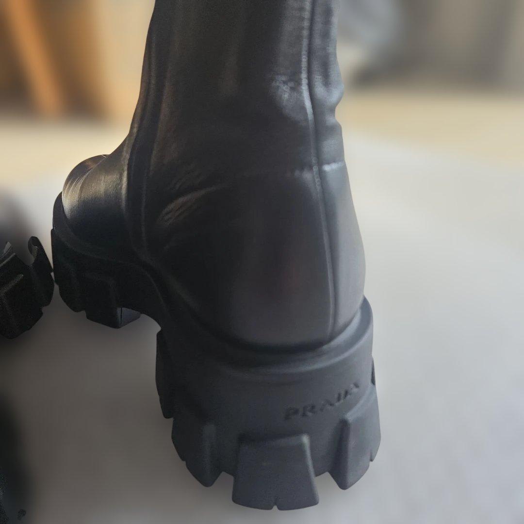 PRADA モノリス ナッパレザーブーツ サイドジップ 40