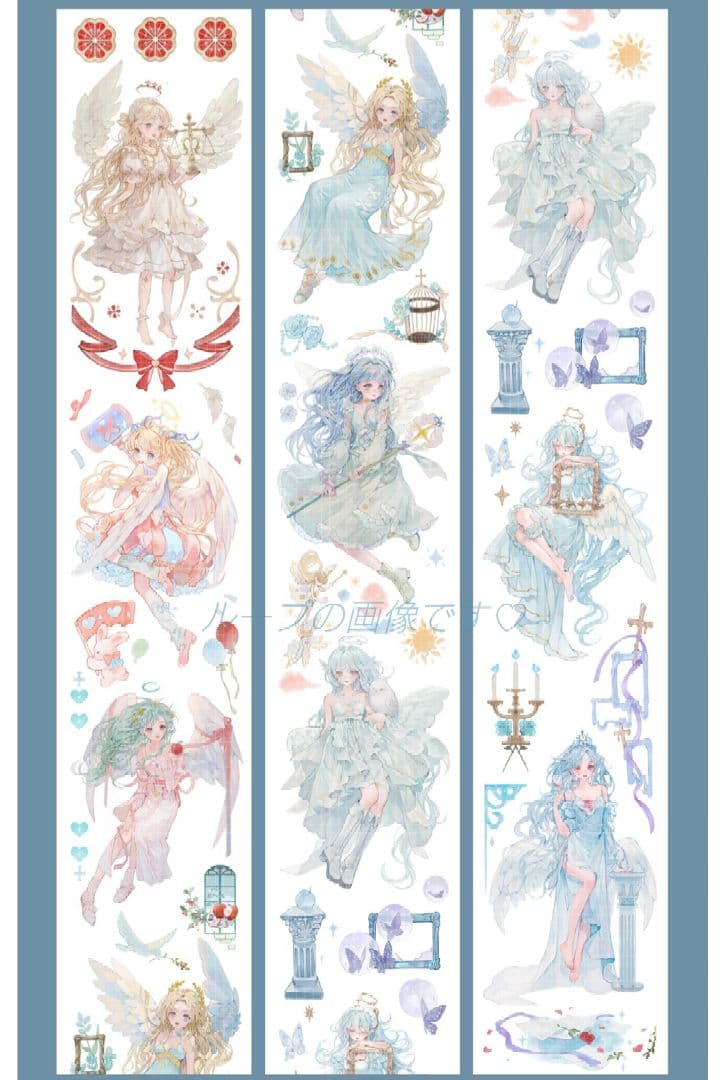 ✩残２✩SALE☆✩再販✩J343＃织梦白昼(虹光)切り売り海外人物マステ女の子
