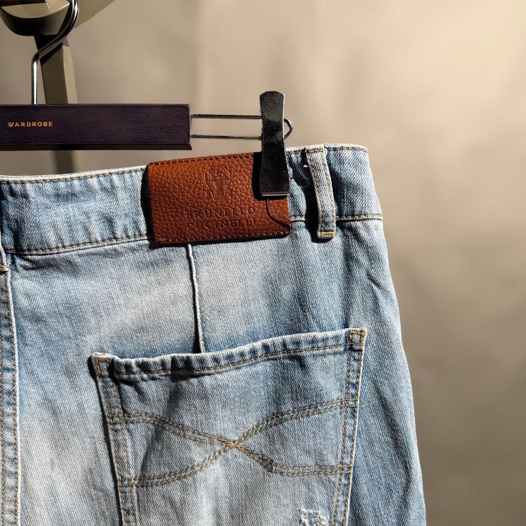 BRUNELLOCUCINELLI ダメージデニムスラックス size48