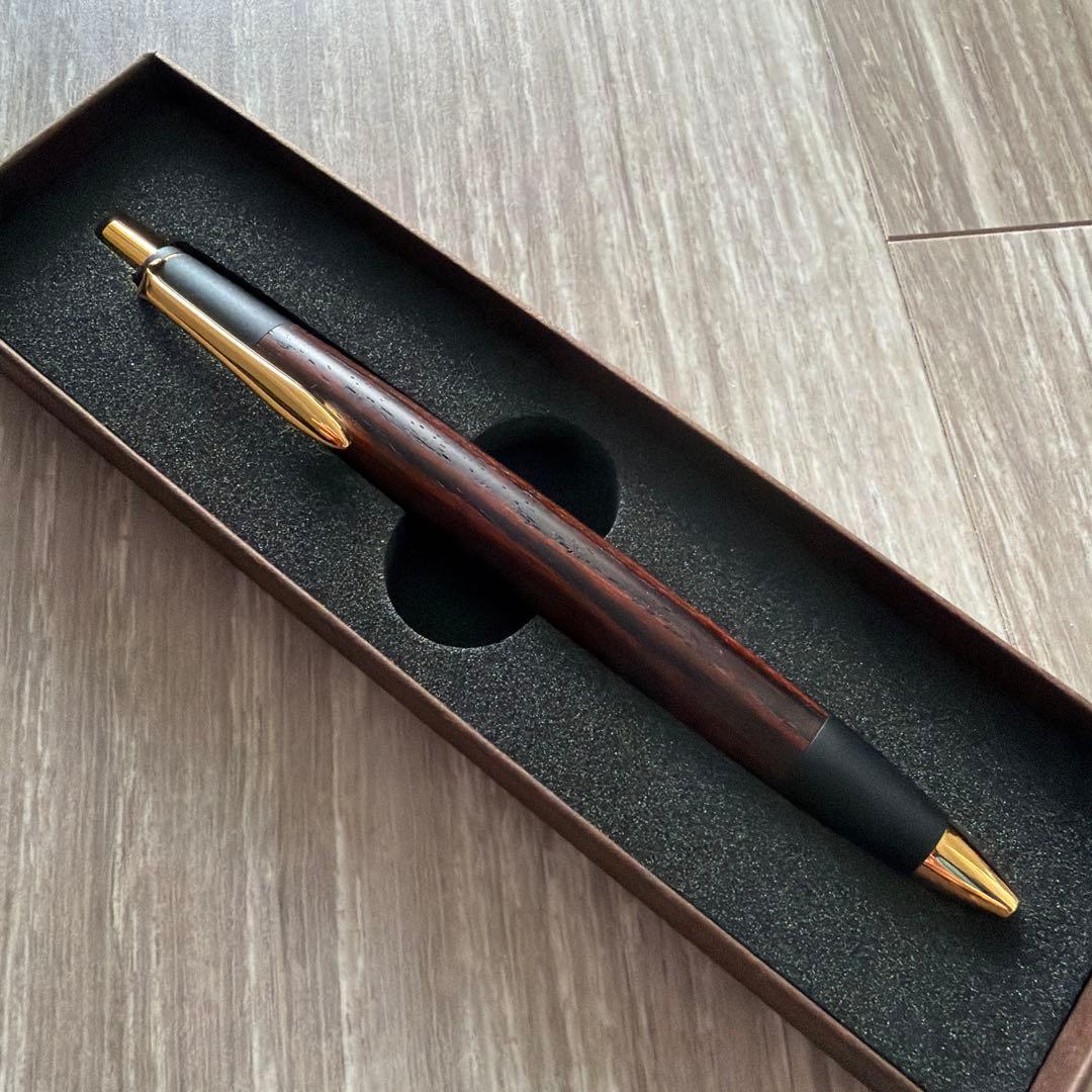 【ボナンペン】本紫檀　真鍮金具 木製シャープペンシル 検索用 野原工芸 工房楔
