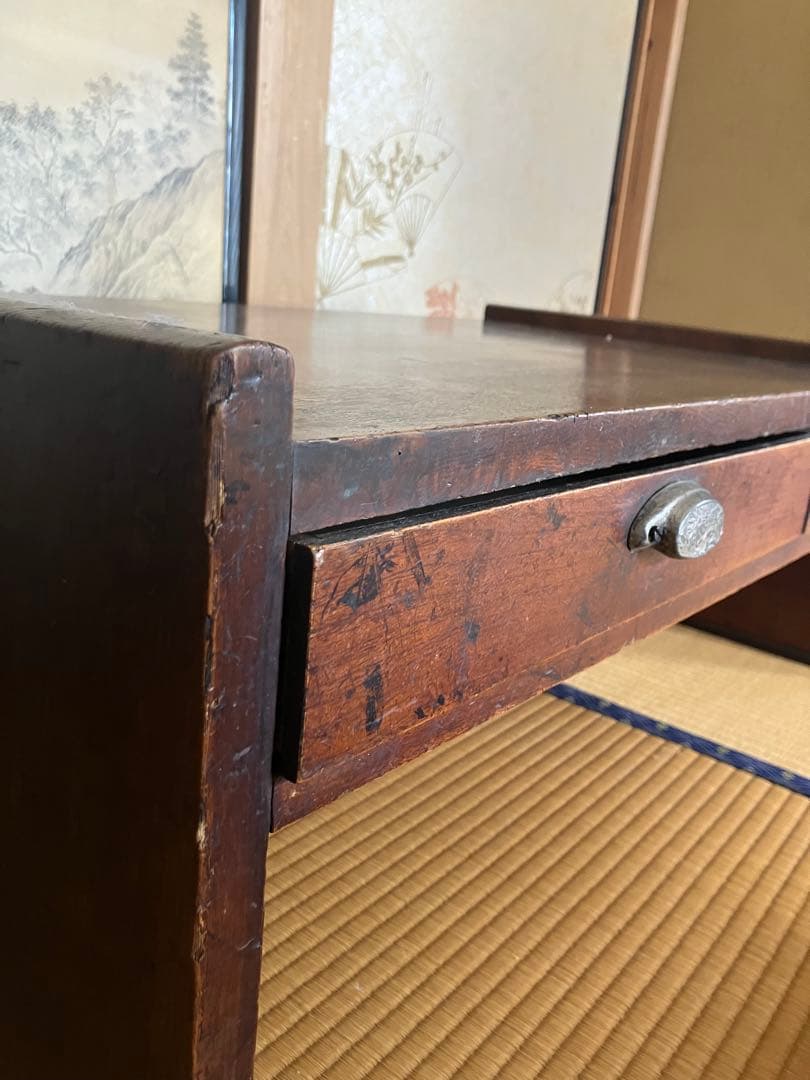 ヴィンテージ 文机 テレビ台 ローテーブル 無垢材 古道具 昭和レトロ