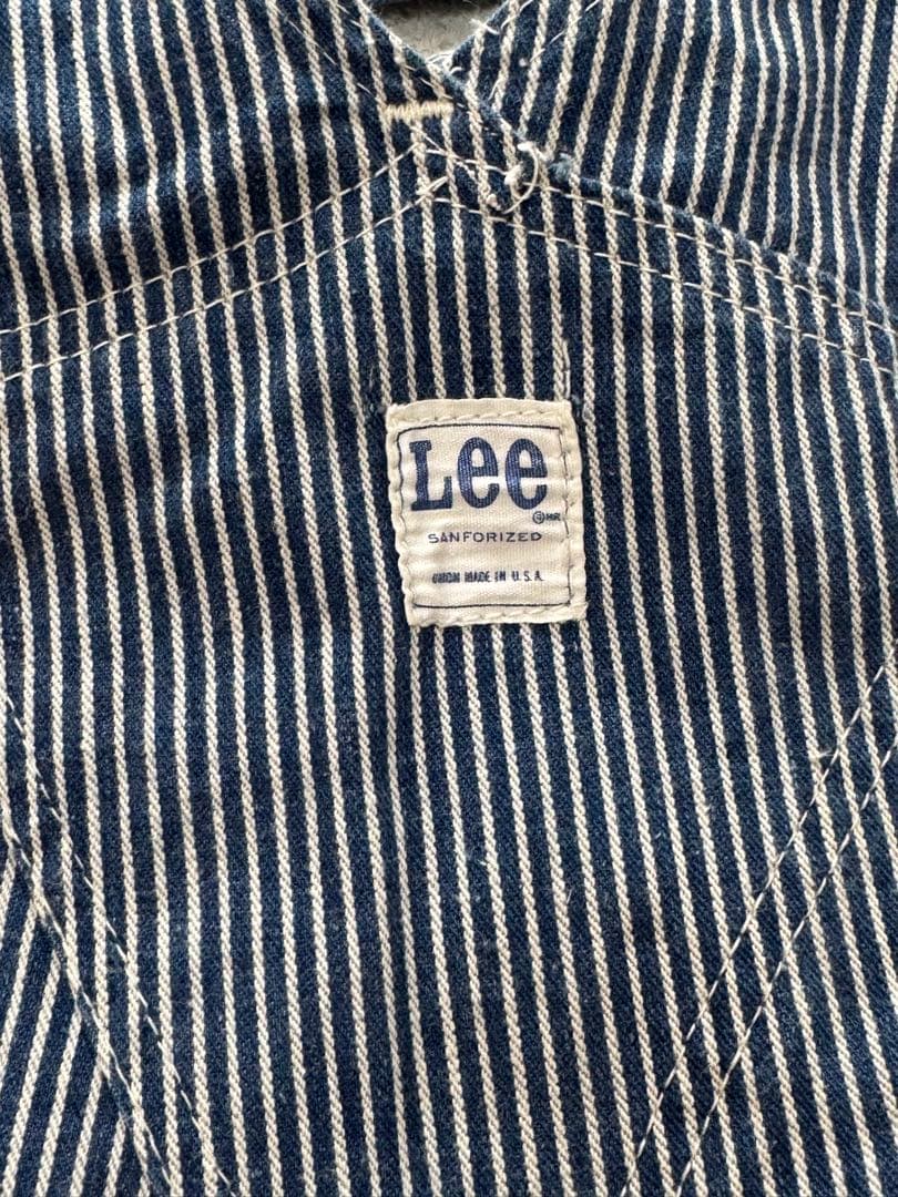 Lee 70's ヒッコリーストライプ オーバーオール L位 ユニオンチケット付
