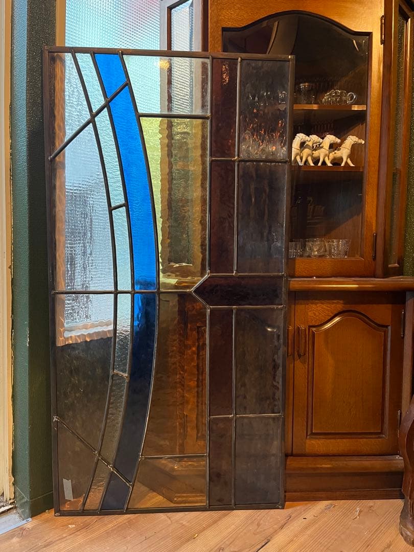 引き取り限定 ステンドグラス パネル 建具 窓 インテリア アンティーク