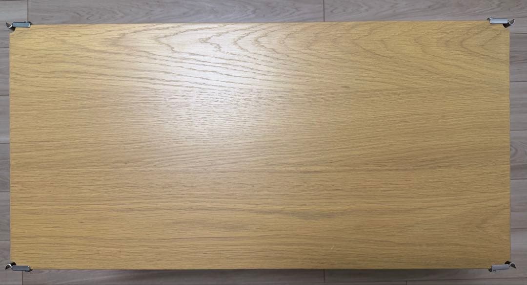 無印良品 ステンレスユニットシェルフ　オーク材棚セット　ワイド小