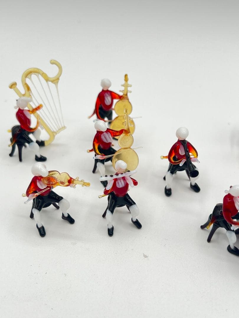 【オーケストラ　ディスプレイ　置物】ピアノコンチェルト　ガラス細工　台湾製　楽器