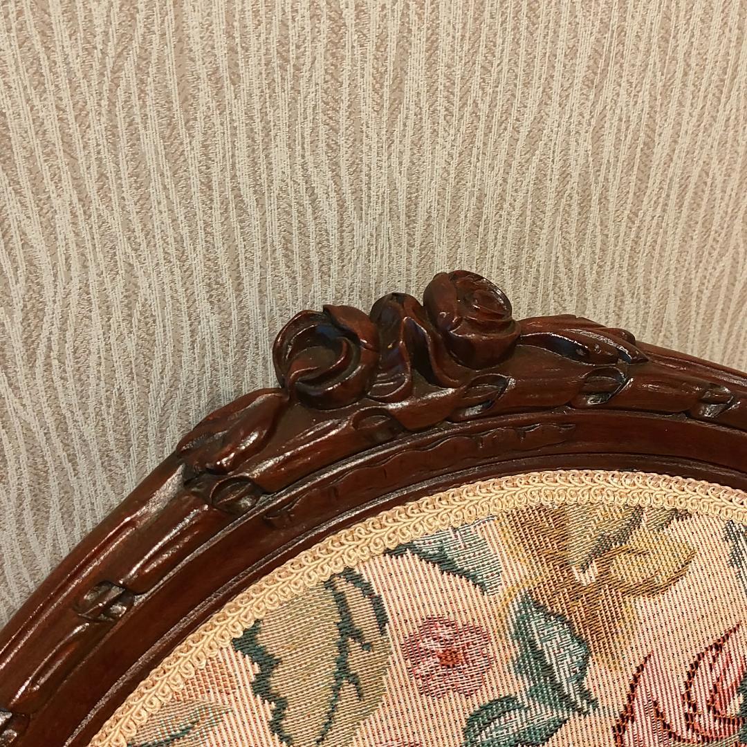 アンティークチェア　猫脚　ロココ様式　ダイニングチェア　2脚セット