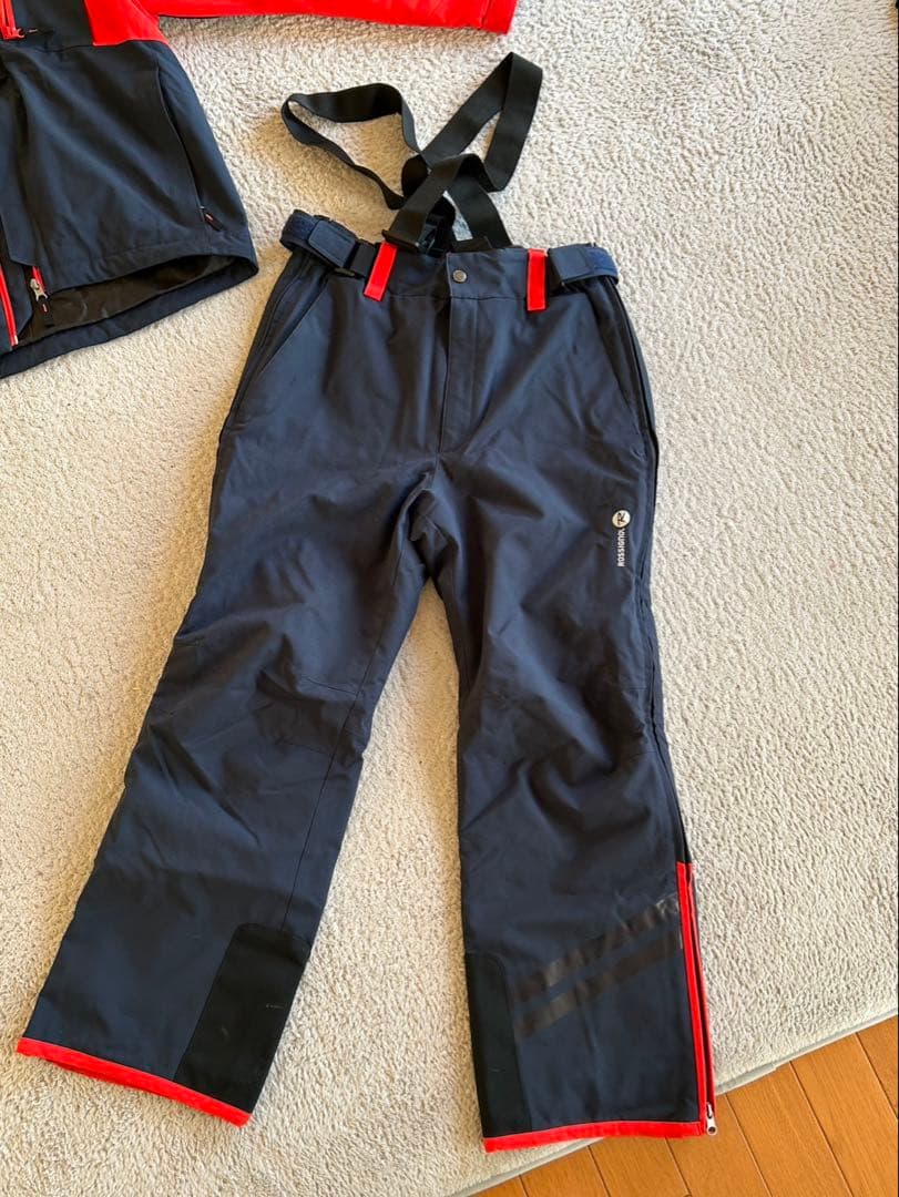 子ども用スキーウェアセット ネイビー/レッド