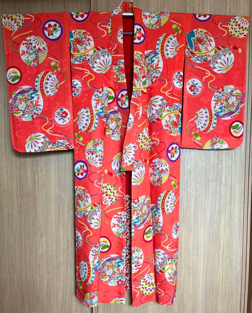 七五三　正絹　四つ身　お祝い着　アンティーク　子供着物