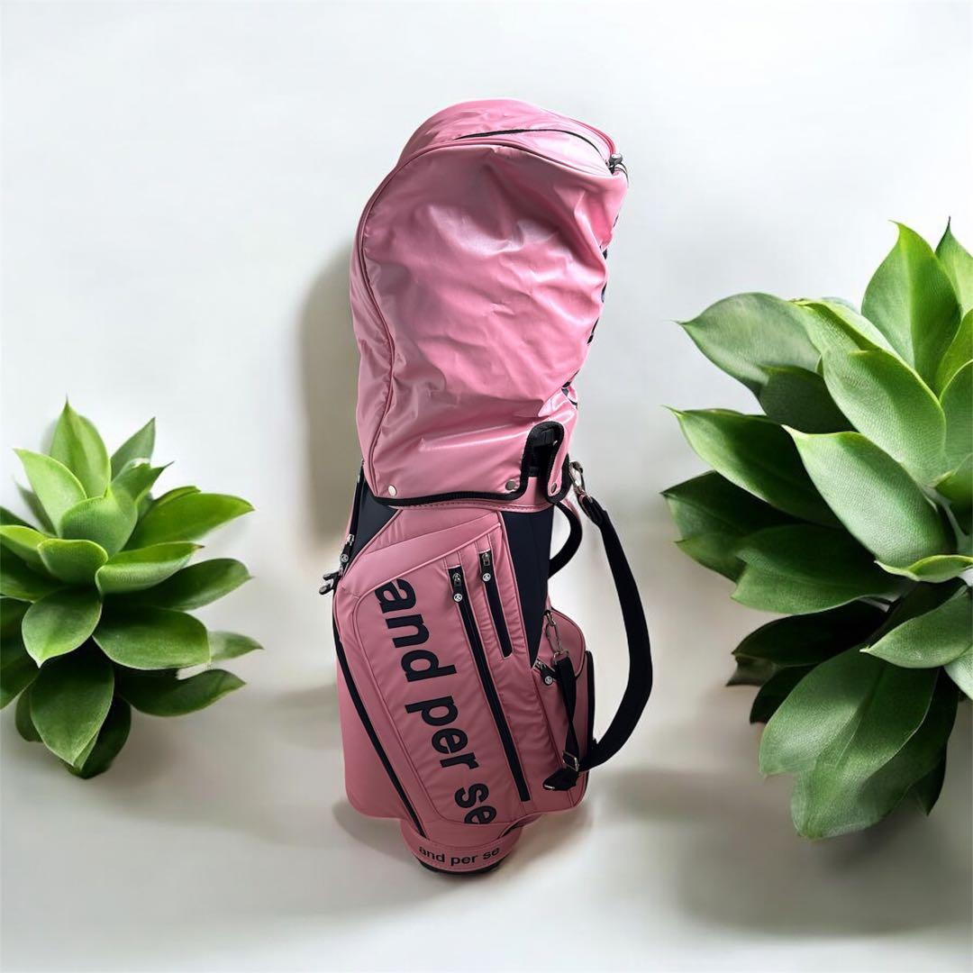 and per se アンパスィ ゴルフ キャディバッグ９型【ピンク】超美品！