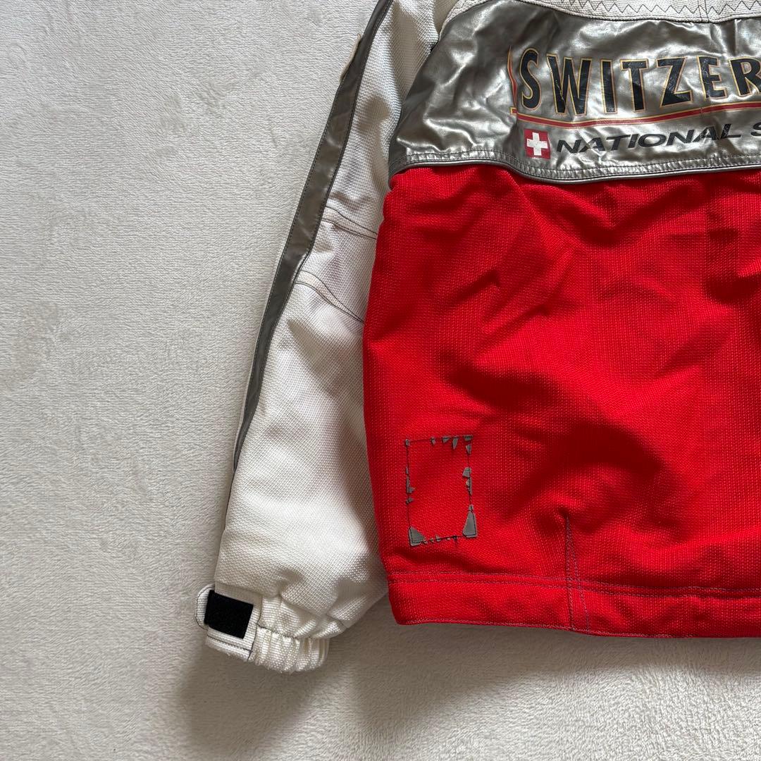 DESCENTE デサント スキーウェア 上下セット M スイス代表モデル 赤白