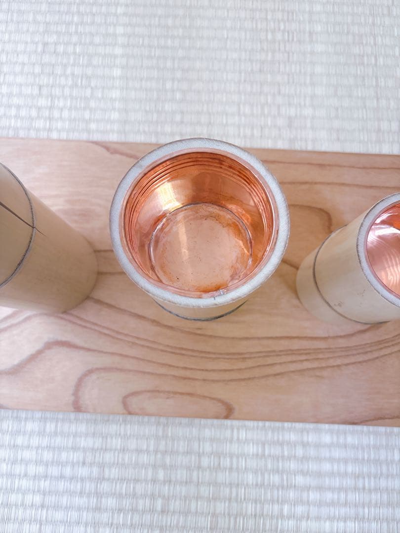 69 短三管筒　3本セット　竹製　華道　生花　格花　花器　水仙