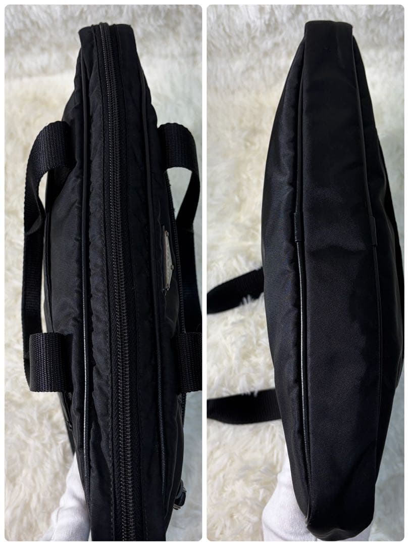 【✨美品✨】プラダ 三角ロゴ ブリーフケース PCケース ナイロン ブラック